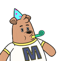 Happy New Year Party Sticker by Meme World of Max Bear