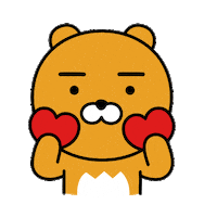 I Love You Hearts Sticker by Kakao Friends