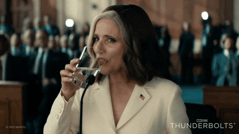 Drinking Water Hydrating GIF by Marvel Studios