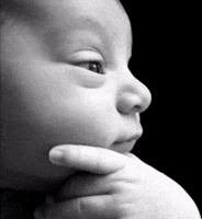 Think Black And White GIF
