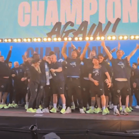 Manchester City Celebrate Title With Open-Top Bus 