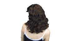 inyourdre4mz smile hair flip raven curly hair Sticker