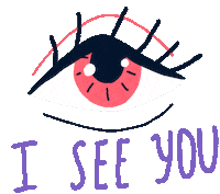 Eye See Sticker by Vera Dement
