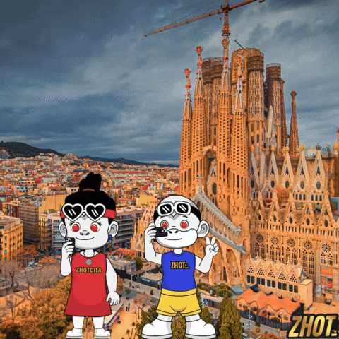 Sagrada Familia Barcelona Night GIF by Zhotcita