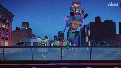 ninja turtles jump GIF by Teenage Mutant Ninja Turtles
