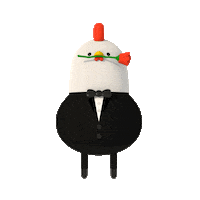 Rose Chicken Sticker by samchomaeul
