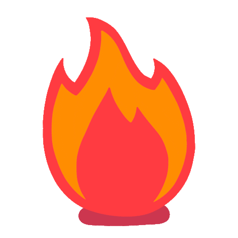 Fire Sticker by URSTRONG