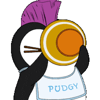 Hungry Penguin Sticker by Pudgy Penguins
