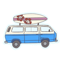 LeysaStudio travel beach surf camping Sticker