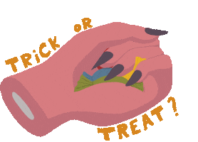 Trick Or Treat Art Sticker by Tibolt