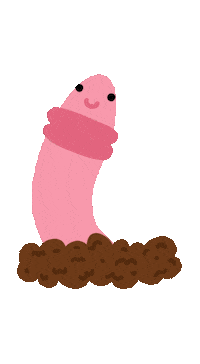 Happy Worm Sticker