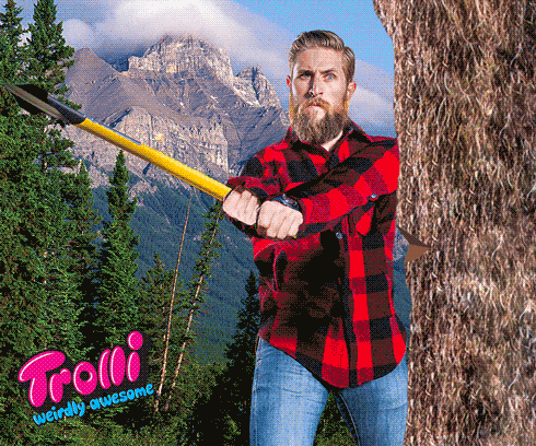 lol gif lumberjack GIF by Trolli