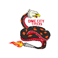 Fire Tattoo Sticker by Dime City Cycles