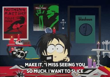 room goth GIF by South Park 