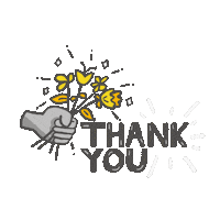 adaytomake thank you thanks flowers business Sticker