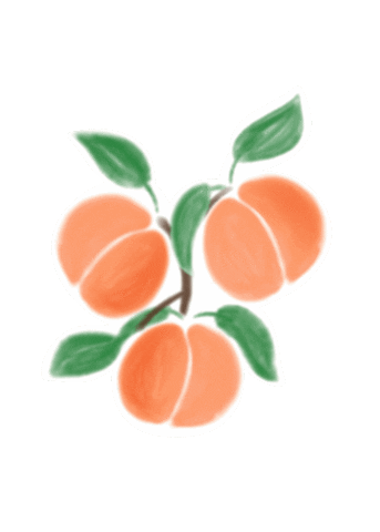 Peach Sticker