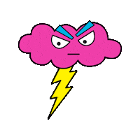 Angry Cloud Sticker by Carawrrr