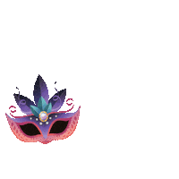Mardi Gras Mask Sticker