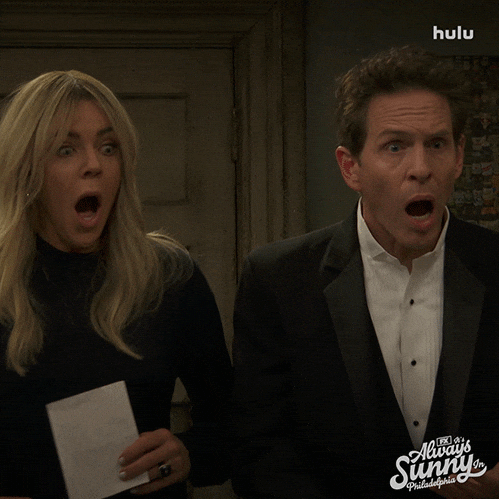 Scared Season 17 GIF by It's Always Sunny in Philadelphia