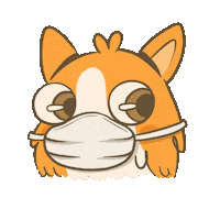 Mask Corgi Sticker