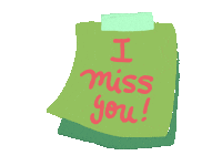 I Miss You Love Sticker by Alejandra Baiz