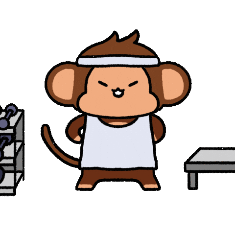 Gym Training Sticker by Chimpers