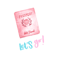 Travelling Lets Go Sticker by Very Wonder