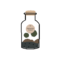 esperit_ype plants terrarium marimo esperit Sticker