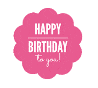 Happy Birthday Flower Sticker