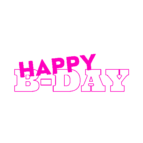 Happy Birthday Pink Sticker