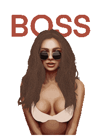 illustrationsbygabriella hair sunglasses boss boobs Sticker