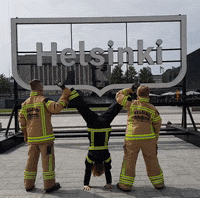 Firefighter Handstand GIF by Stadinbrankkari