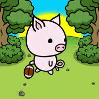 Football Pig GIF by Critters Quest