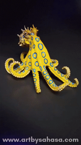 Blue Ringed Octopus GIF by OctoNation® The Largest Octopus Fan Club!