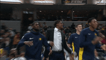 Excited Indiana Pacers GIF by NBA