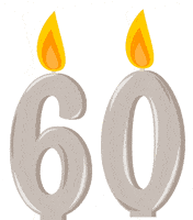 Flickering 60 Years GIF