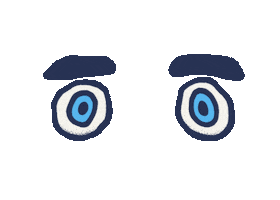 Wide Open Eyes Sticker by subtlestrokes
