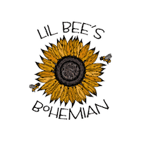 Boho Sunflower Sticker by Lil Bee's Bohemian