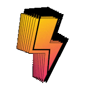 BiPrideUK orange lightning bisexual bi Sticker