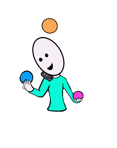 Juggling Busybody Sticker