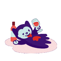 tigerwang cheers wine drunk blood Sticker