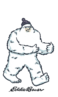Abominable Snowman Christmas Sticker by Eddie Bauer