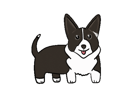Dog Corgi Sticker by Emilia Desert