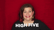 christinegritmon red high five highfive cgritmon GIF