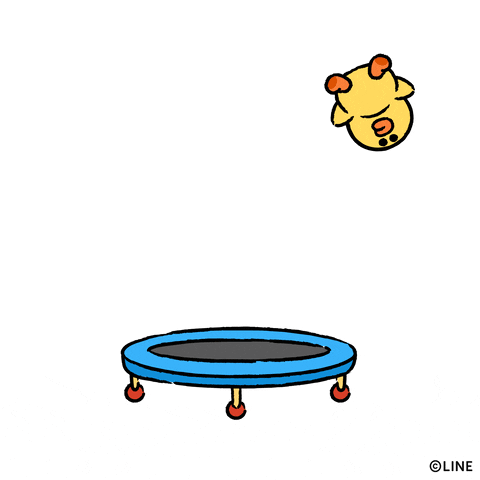 LINEFRIENDS brown trampoline sally linefriends GIF