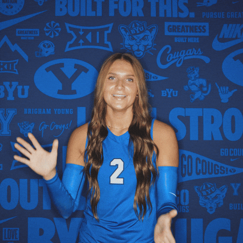 Ncaa Volleyball Go Cougs GIF by BYU Cougars