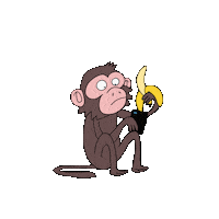 Apple Monkey Sticker by GRIPLESS