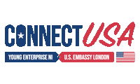 Northern Ireland Usa Sticker by Young Enterprise NI