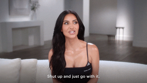 Kim Kardashian Shut Up GIF by HULU