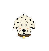 Oliviamarie95 dog dalmation art from olive paw shop Sticker